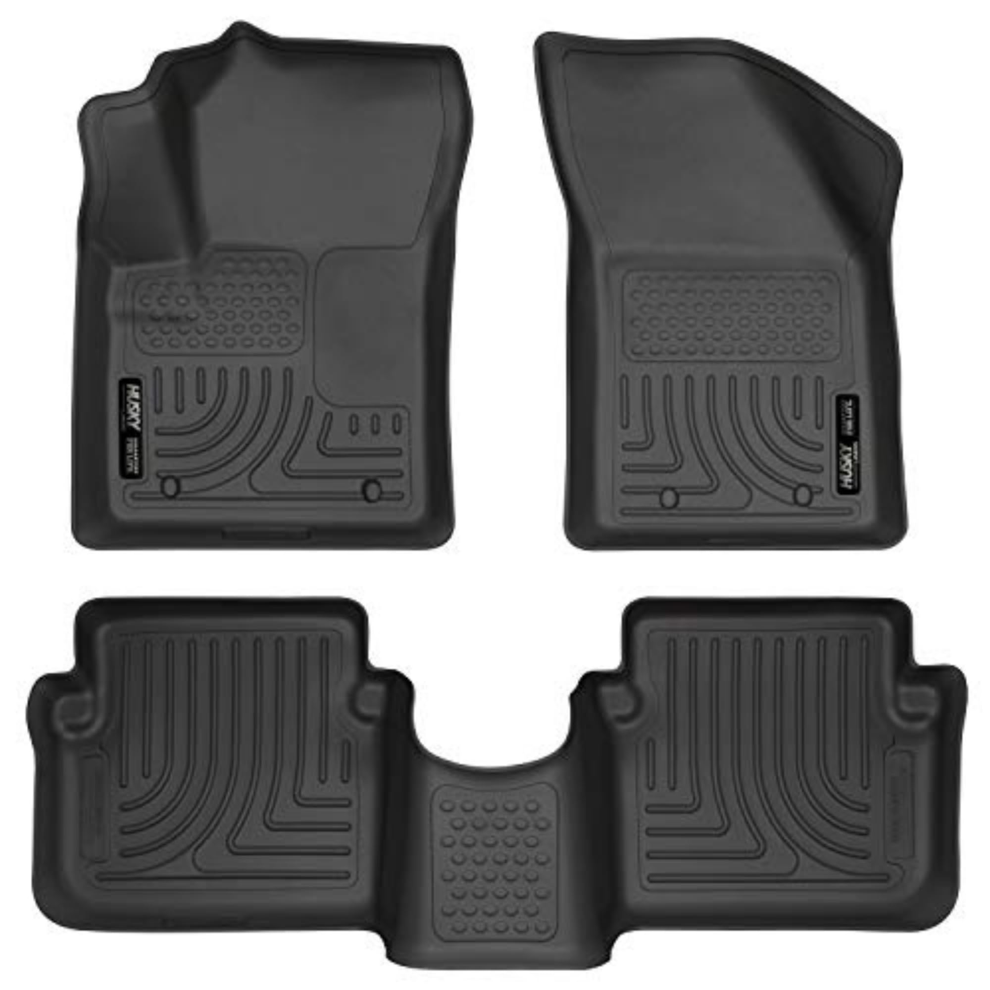 Husky Liners Weatherbeater Floor Mats | Fits 2011 - 2014 Chrysler 200 4-Door & Dodge Avenger | Front & 2Nd Row, 4-Pc Black - 98091