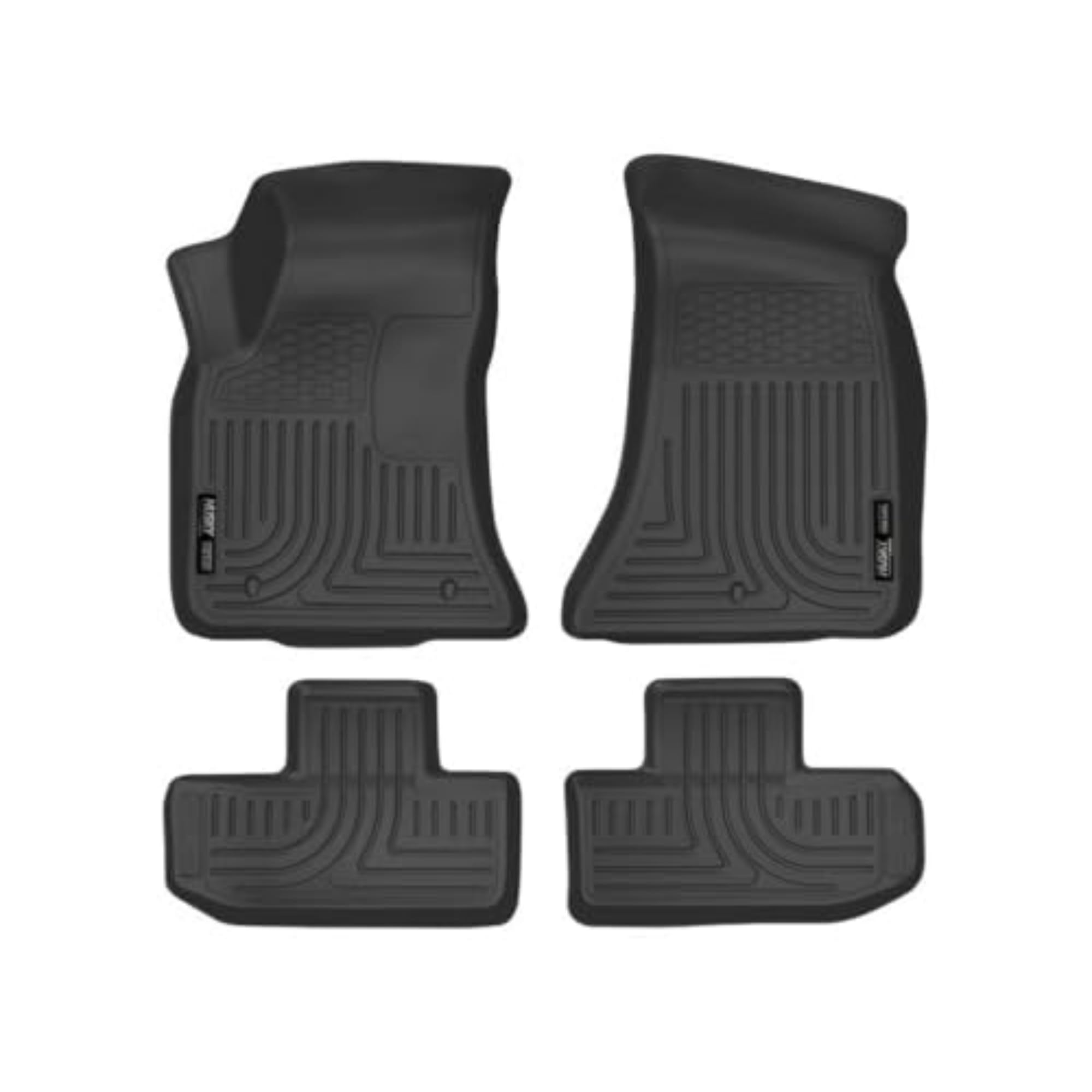 Husky Liners Weatherbeater Floor Mats | Fits 2016-2023 Dodge Challenger (Rear-Wheel Drive Only) | Front & 2Nd Row, 3-Pc Black - 99171