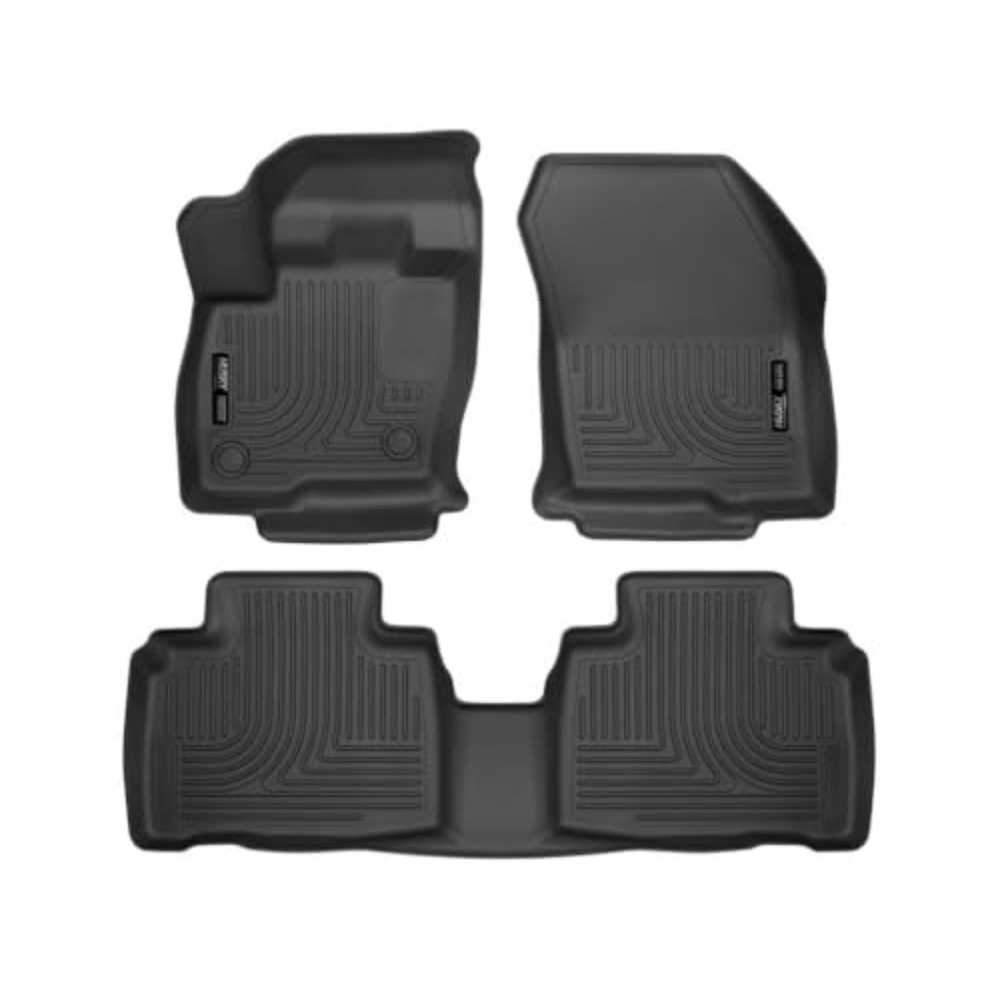 Husky Liners Weatherbeater Floor Mats | Fits 2015 - 2024 Ford Edge | Front & 2Nd Row, 3-Pc Black - 98781