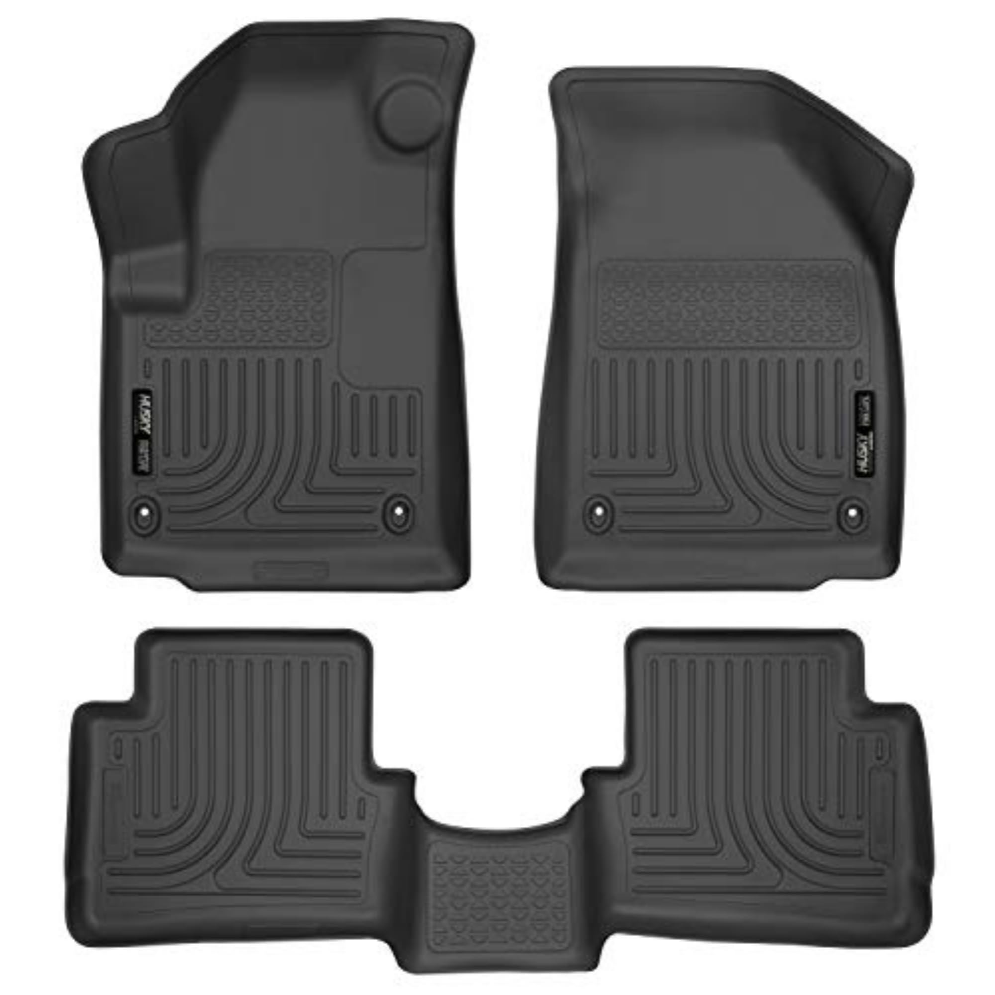 Husky Liners Weatherbeater Floor Mats | Fits 2013-2016 Dodge Dart | Front & 2Nd Row, 3-Pc Black - 99021