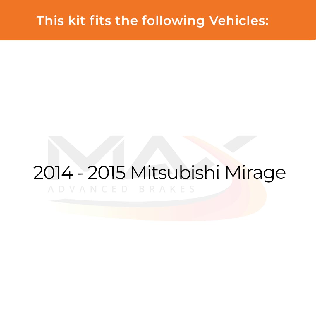 Max Advanced Brakes Front Brake Kit Compatible With 2014 2015 Mitsubishi Mirage Replacement Premium Oe Disc Brake Rotors And Cer