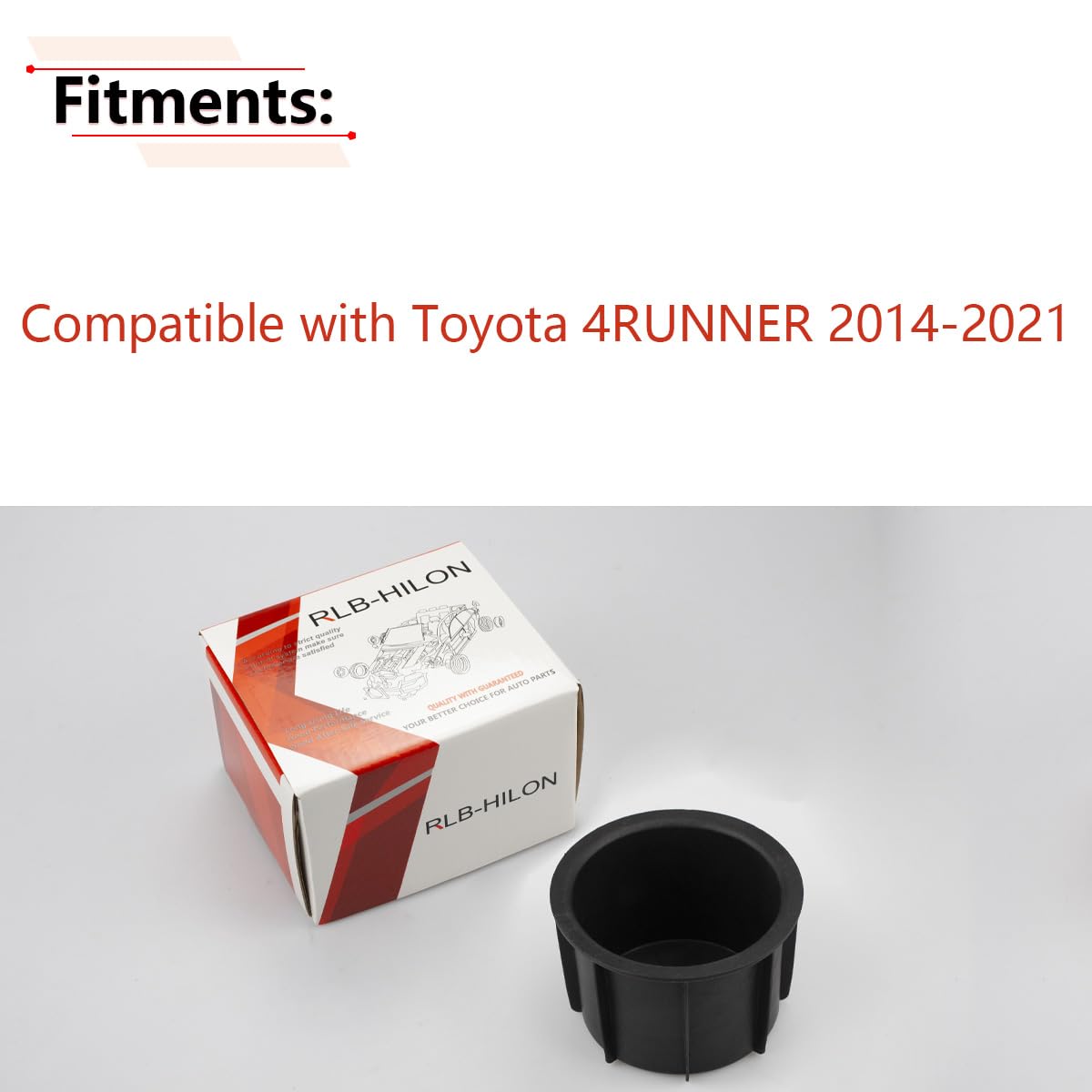Rlb-Hilon Cup Holder Insert Compatible With Toyota 4Runner 2010-2021 Replaces Oem 66991-35030 1Pc