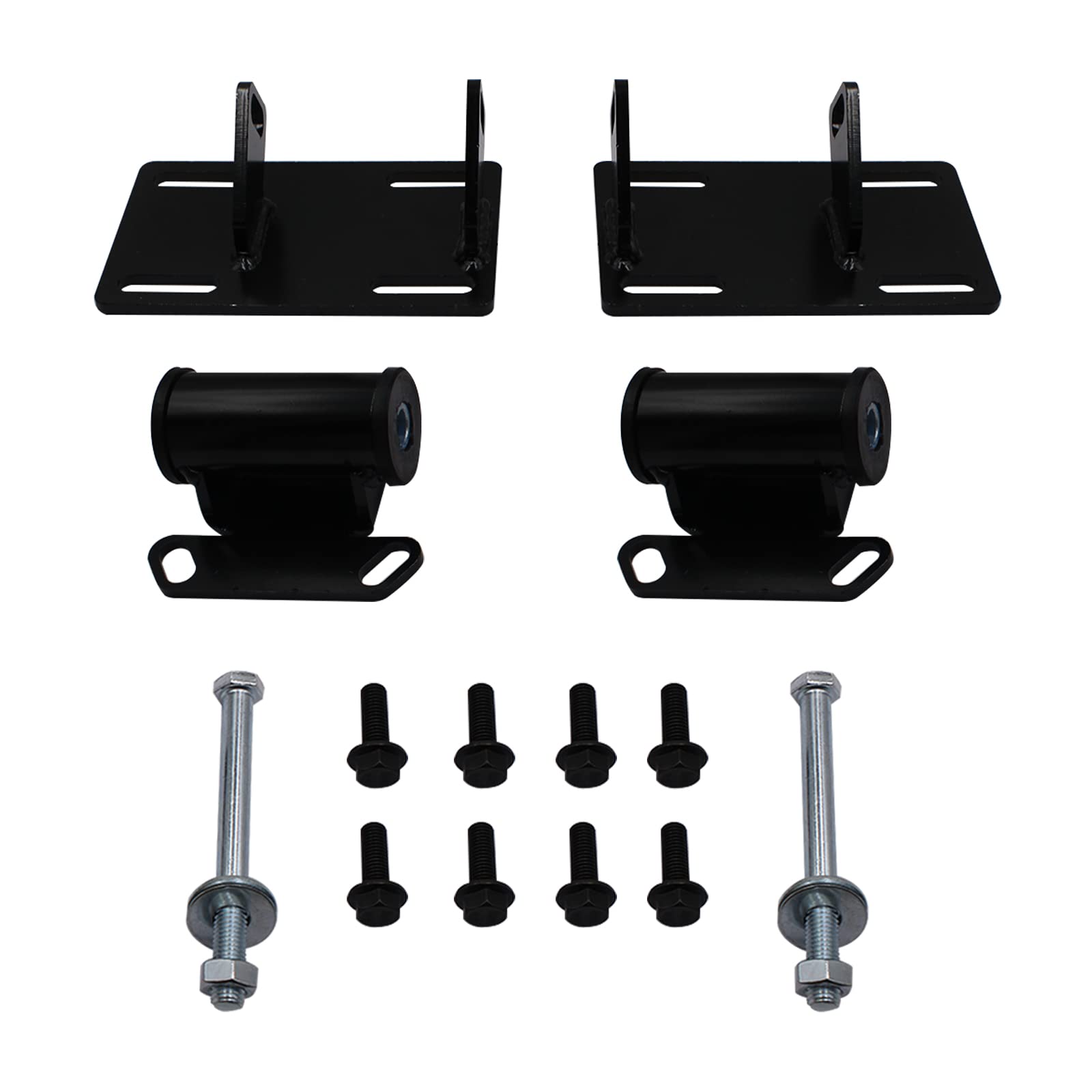 Full Engine Mount Adapter Plates Urethane Swap Kit Compatible With Gmc Sonoma S15 Chevrolet Blazer S10 Lsx Ls1 Ls2 Ls- Conversion Motor Mounts+Frame Mount Adapter Plate