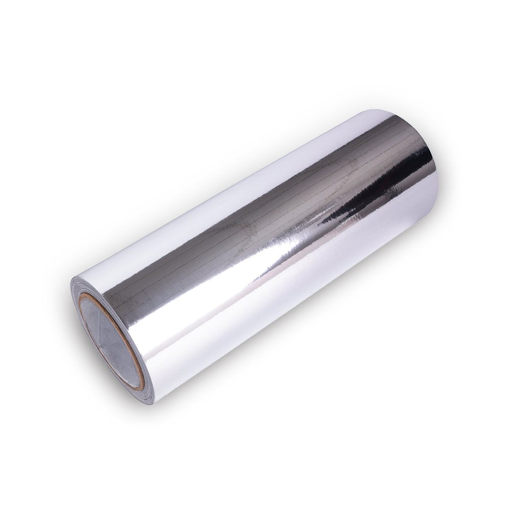 VINYL FROG 12x60 Chrome Mirror Silver Car Wrap Vinyl - Self Adhesive Film with Air Release Technology for DIY Decals