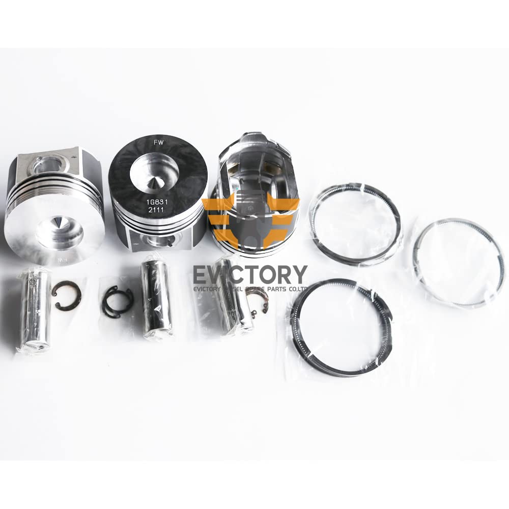 Ellas-Wohnwelt Kubota D1803 Rebuild Overhaul Kit - Cylinder Head, Piston, Rings, O/H Gasket