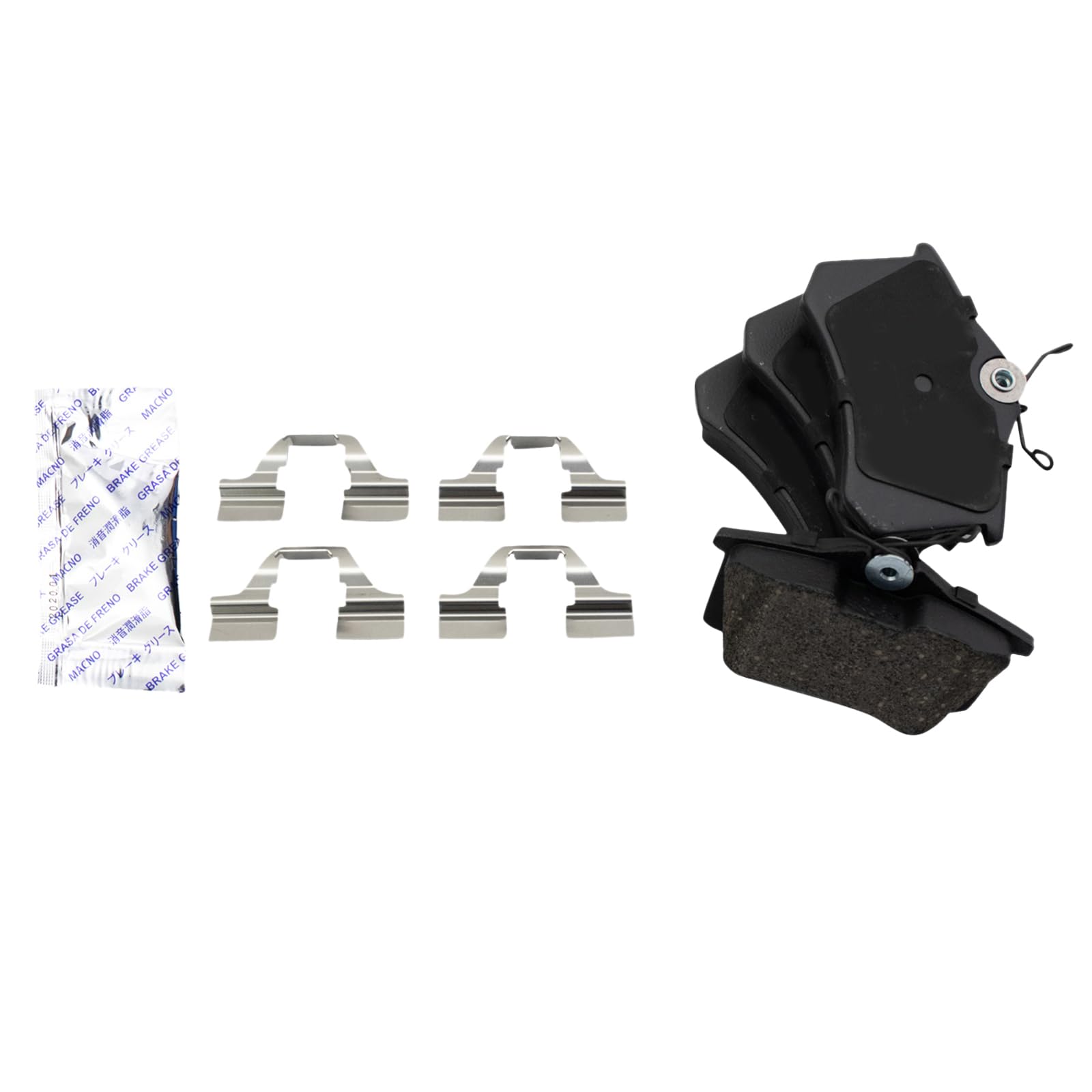 TRQ Rear Posi Ceramic Disc Brake Pad Kit Set for Audi Volkswagen