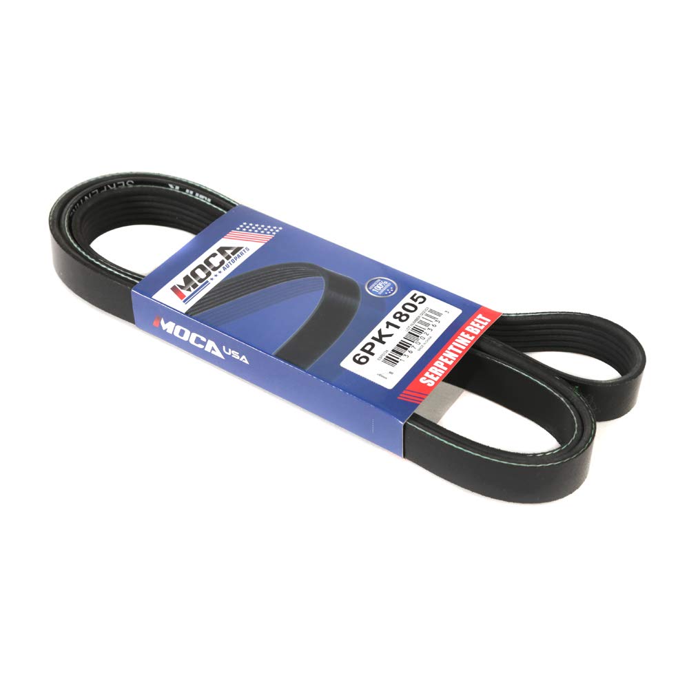 MOCA 6PK1805 EPDM Serpentine Belt Compatible with 1992 Oldsmobile Cutlass Supreme 3.1L & for Jeep Grand Cherokee 1994 4.0L