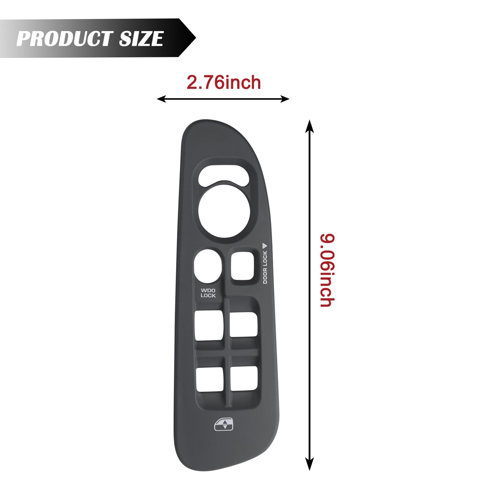 Gray Master Power Door Window Switch Bezel Front Driver Side | for 2002-2008 Dodge Ram 1500 2500 3500 Quad Cab,2006-2008 Dodge R