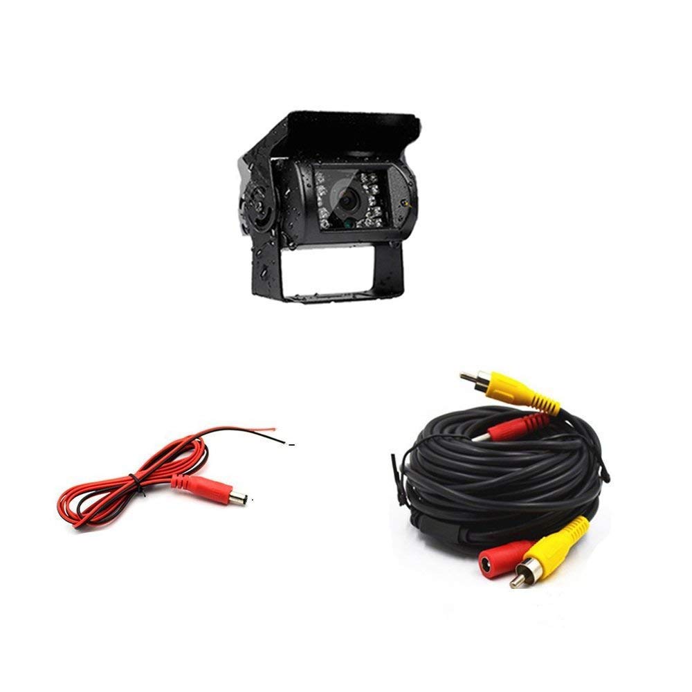 Camecho Truck Backup Camera Heavy Duty 18 Led Ir Night Vision Waterproof Vehicle Rear View Camera 12 V 24V Backup Camera Without