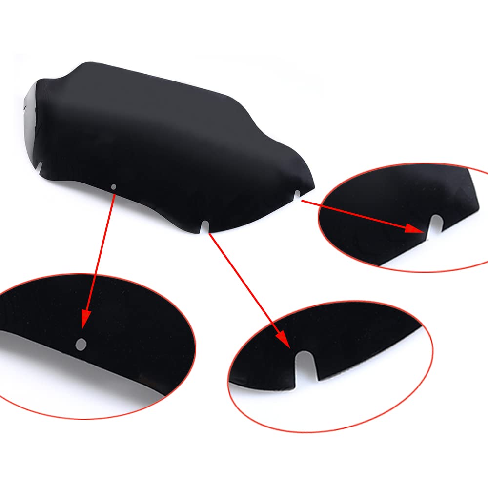 Mzyparts Motorcycle 9.5'' Black Windscreen Wind Splitter Windshield For 1998-2013 Harley Davidson Road Glide Harley Road Glide W
