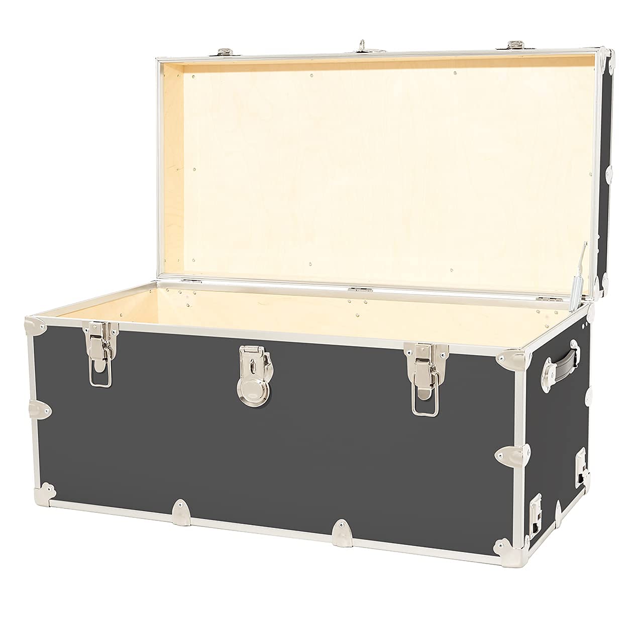 Rhino Trunk & Case Xxl Leather Embossed Vinyl Trunk, College, Home & Office Storage 36X18X18 (Slate)
