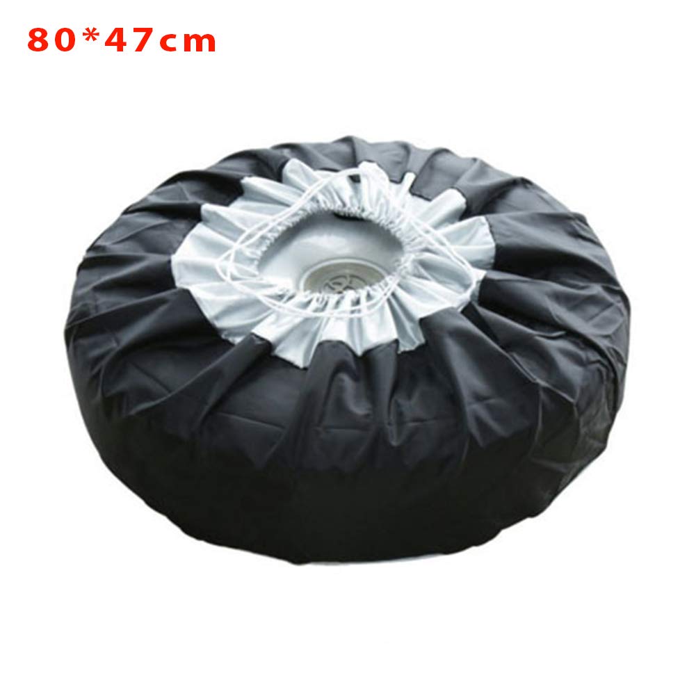 EKDJKK Car Black Sliver 13-19'',17-22'' Spare Tire Tyre Wheel Cover Bag with Carrying Handles ote Car Wheel Protector Storage Ba