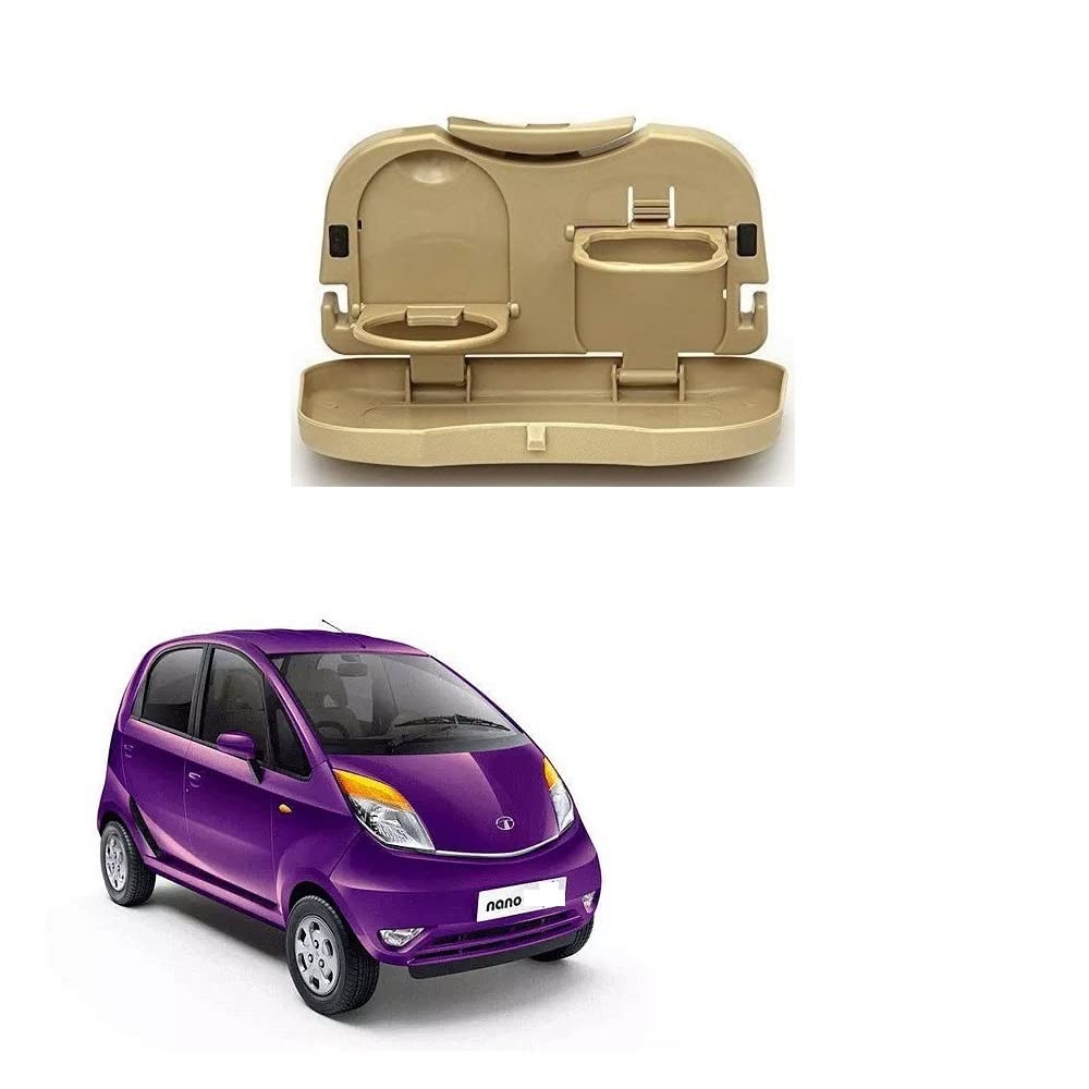 Stylish Foldable Compact Car Back Seat Tray for Food/Drinks/Cup/Bottle Holder Universal Pack of 1 Suitable for Tata Nano