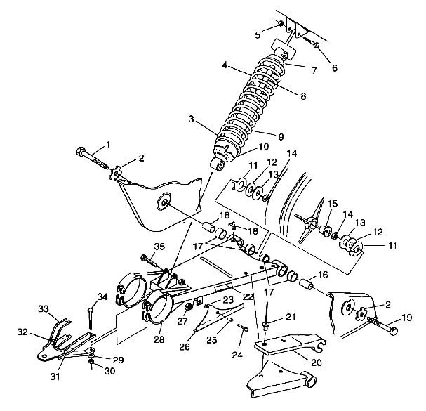 Polaris Atv Shock, Rear, Genuine Oem Part 7041448, Qty 1