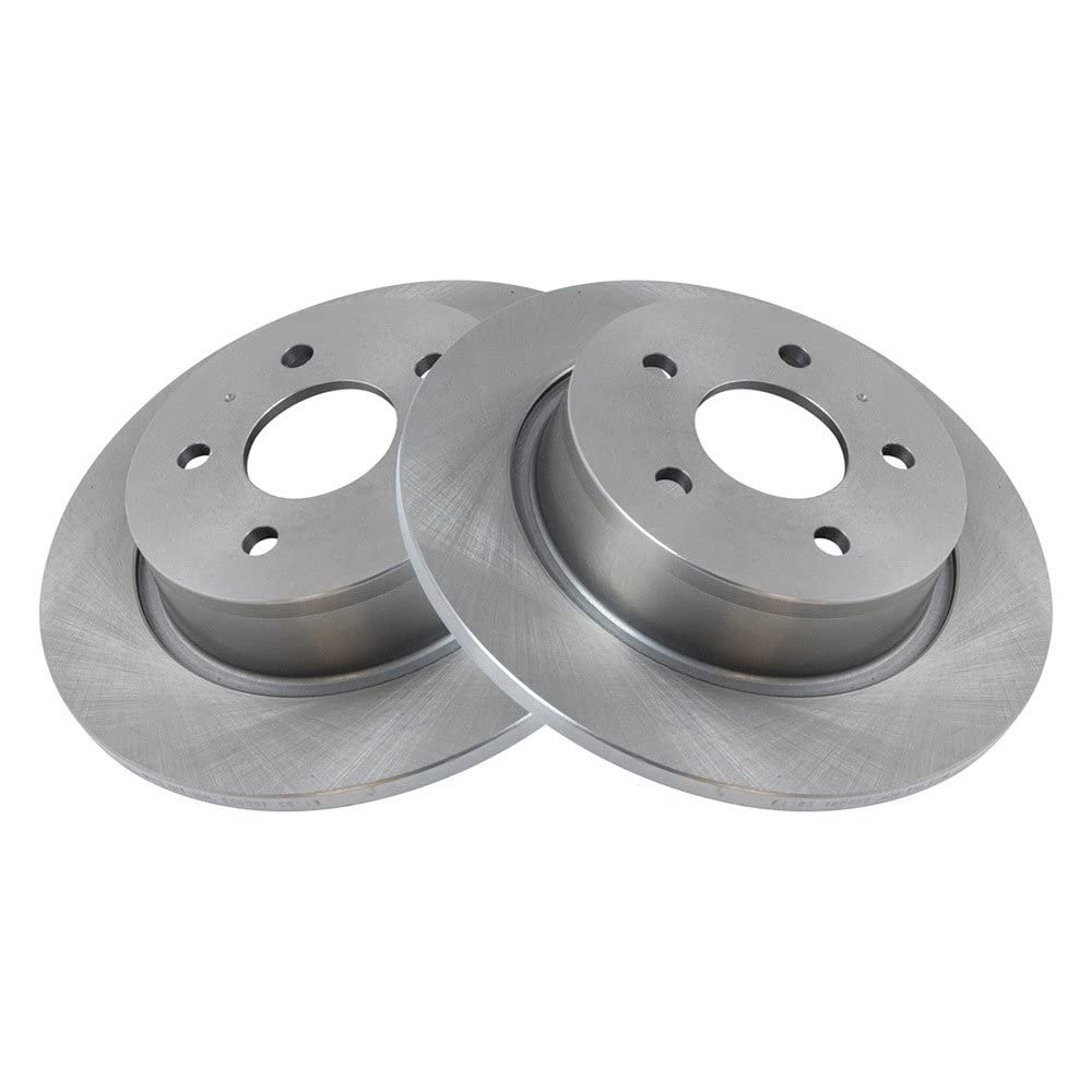 Trq Rear Brake Rotors Set Solid Compatible With 2013-2018 Ford C-Max 2013-2016 Escape 2014-2018 Transit Connect