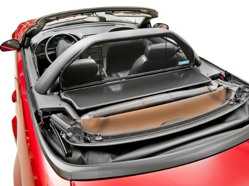 Love The Drive Mustang Wind Deflector for 1994-2004, Transparent Black Plastic, Compatible with Light Bar