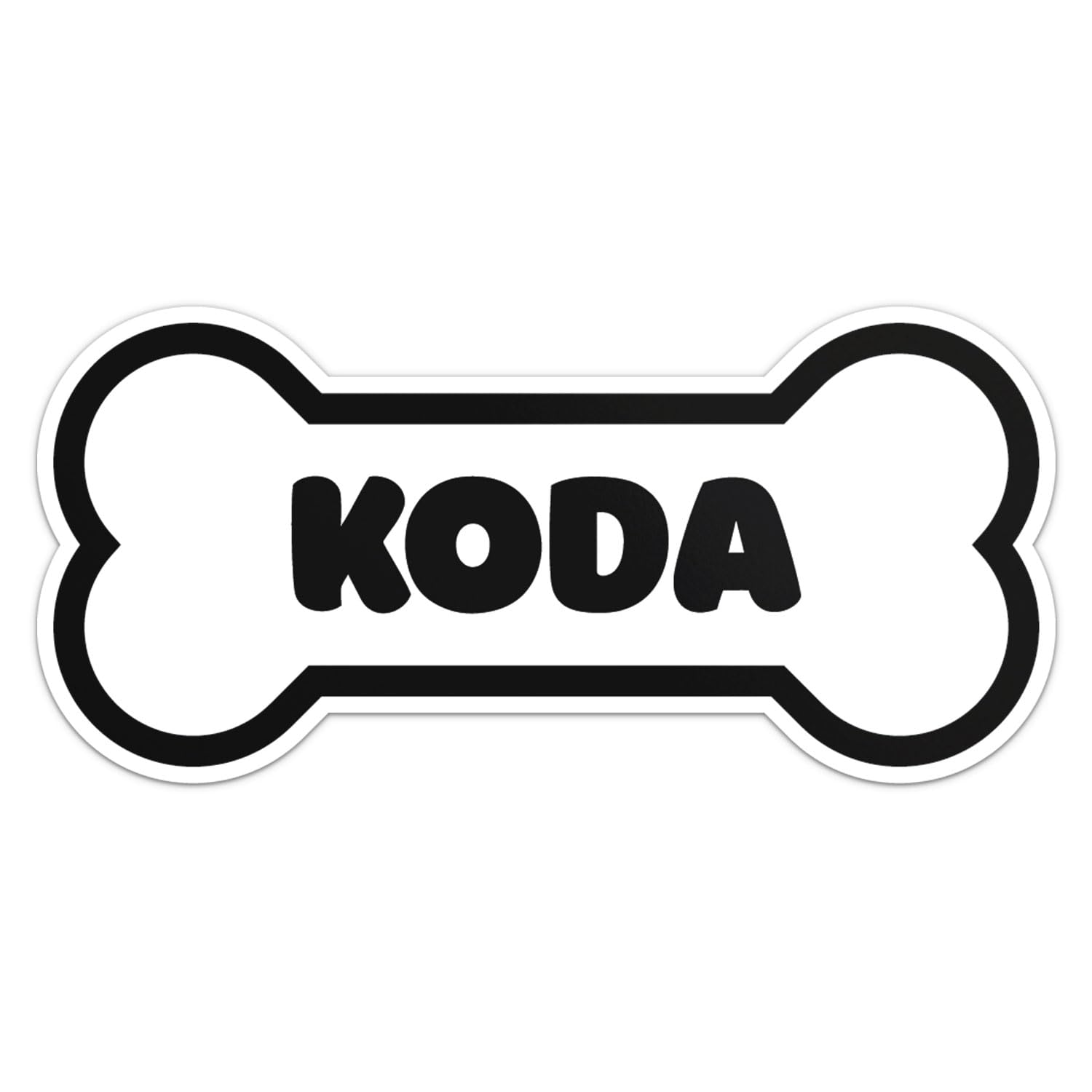 Koda Dog Name Sticker - Waterproof Vinyl Decal For Car Bumper, Laptop, Water Bottle, Wall, And Window, Size - 5'' Longer Side