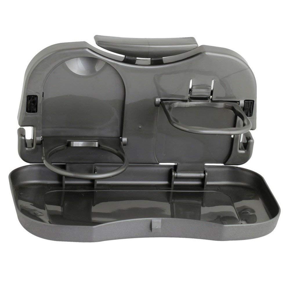 AUTONEST Car Meal Plate & Cup Holder Tray/Car Backseat Food Tray with Bottle Cup Holder/Travel Dining Tray (Black) for Maruti Ec