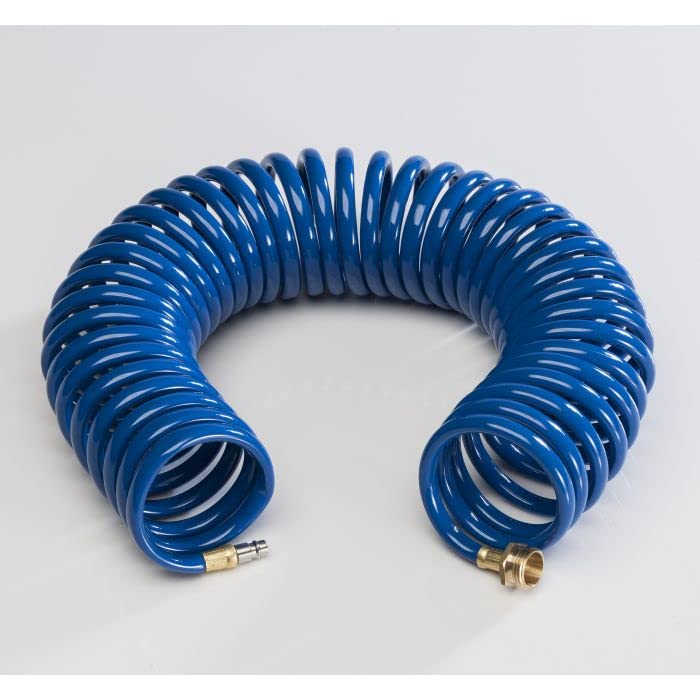 Empire Brass Crd-Coil-Blu-Hs Blue Coiled Extension Hose For Quick Disconnect Valves - 15'