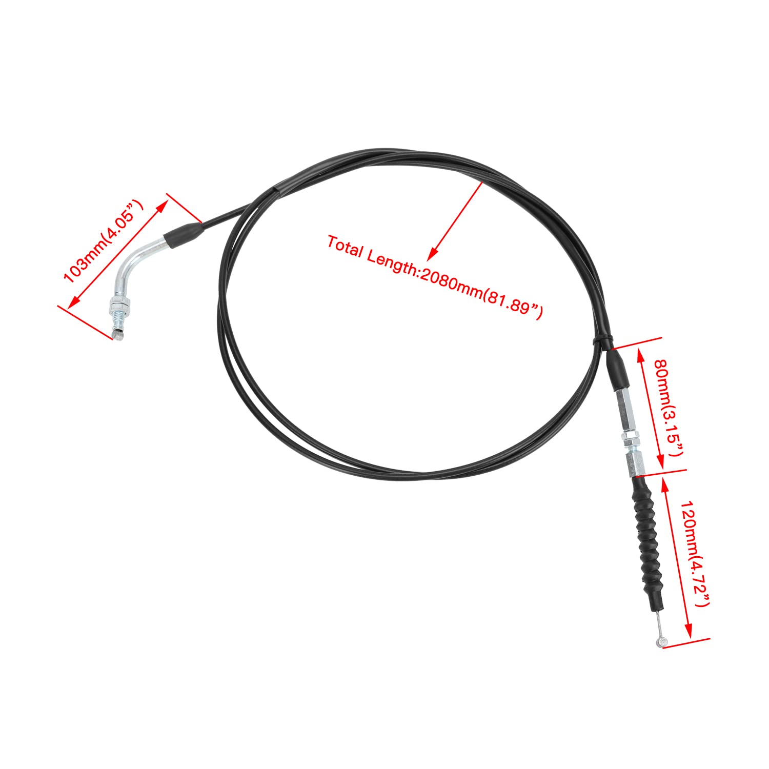 YOXUFA 82 inch Throttle Cable for Hammerhead MudHead 208R Twister Tomberlin Crossfire 150R Carter Talon Dong Fang American Sport