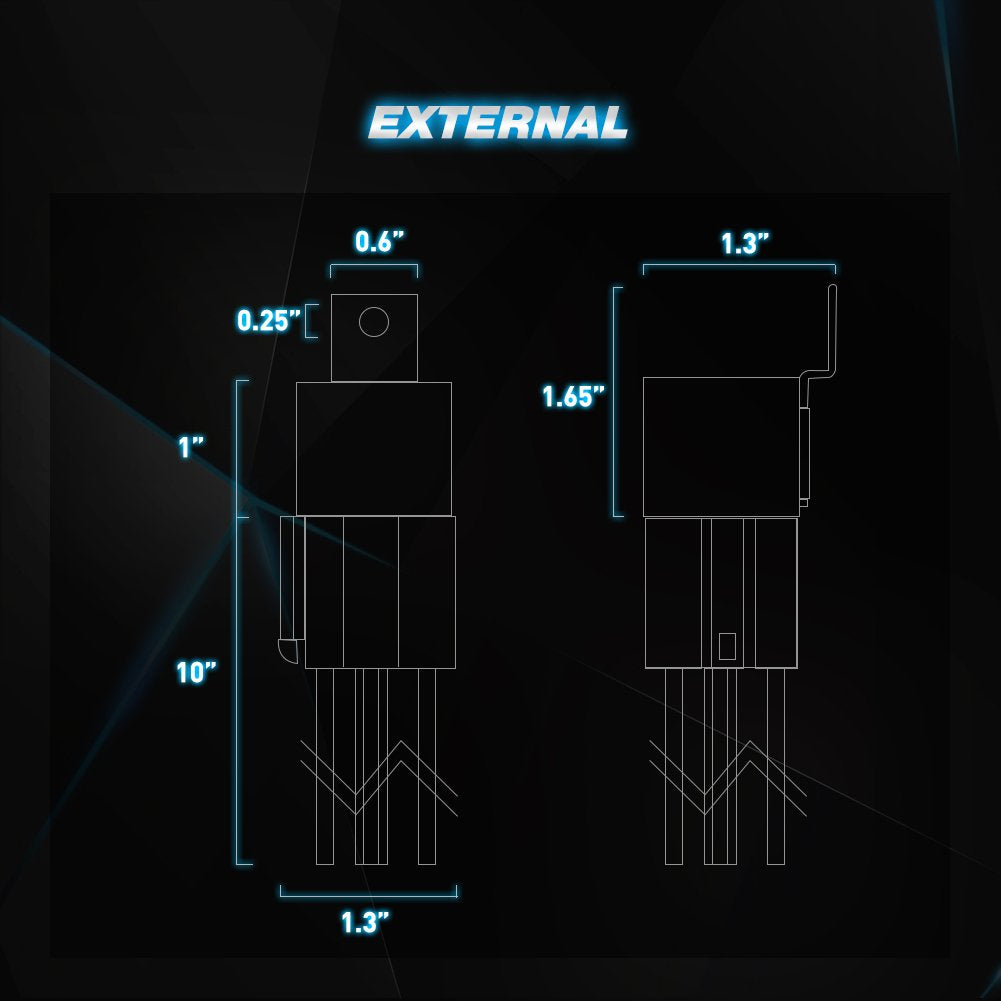 Nilight 50003R Automotive Set 5-Pin 30/40A 12V Spdt With Interlocking Relay Socket And Wiring Harness-5 Pack, 2 Years Warranty
