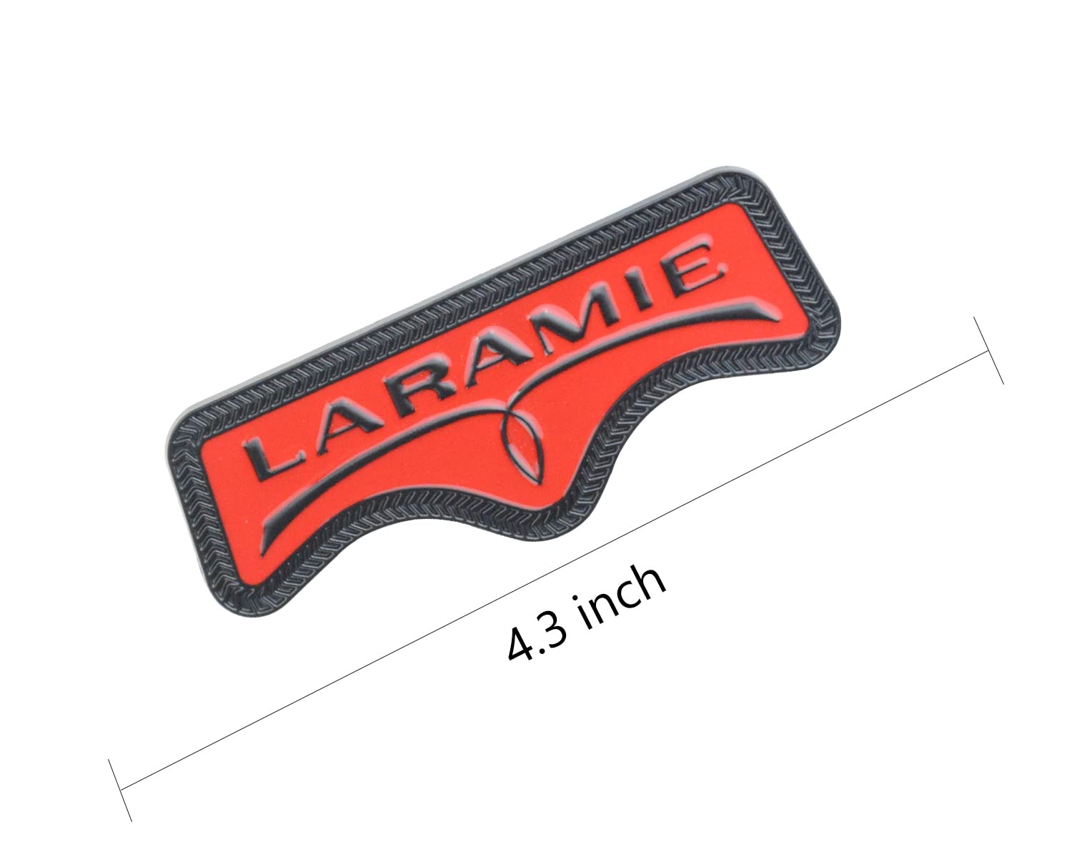 Embroom Laramie Emblem, 3D Laramie Badge Nameplate Tailgate Sticker Decal Replacement For Ram 1500 2500 3500 (Chrome)