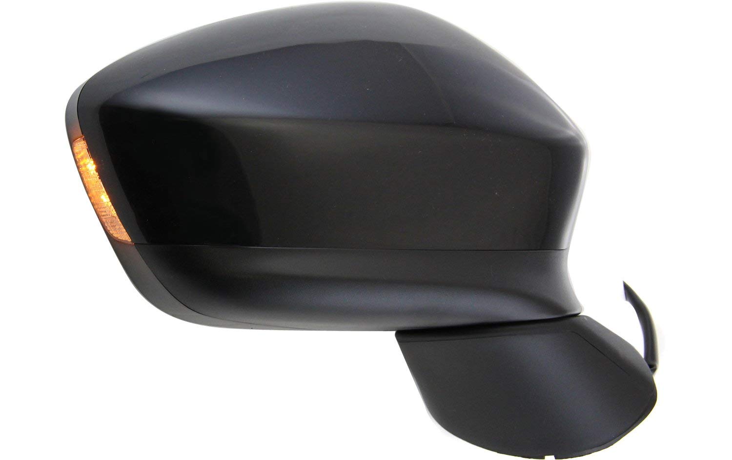 Kool Vue Mirror Compatible with 2013-2015 Mazda CX-5 Passenger Side In-housing Signal Light, Manual Folding, Paintable, Power Glass