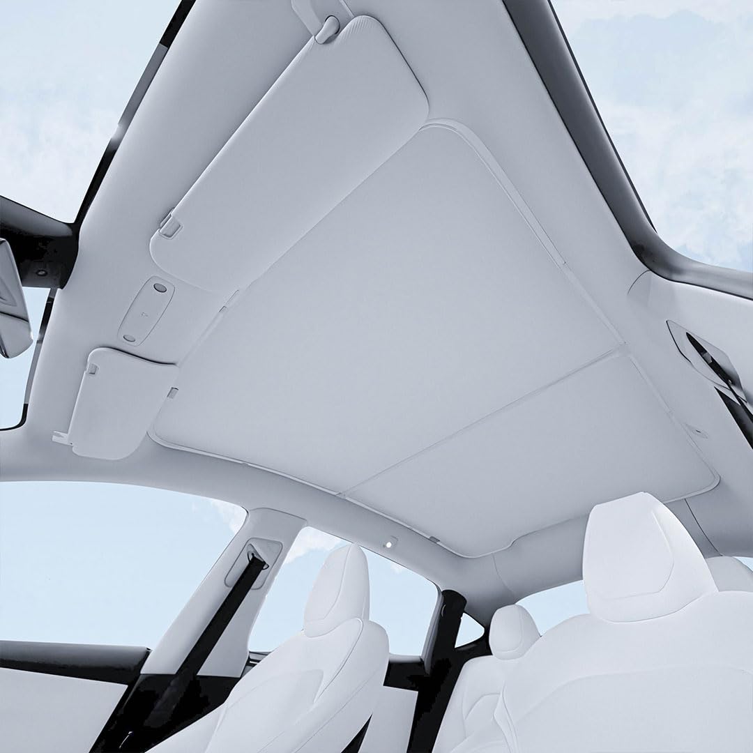 VION Tesla 2026-2025 Model Y Roof Sunshades - Precision Fit, No Sagging (2026-2025 New Model Y)