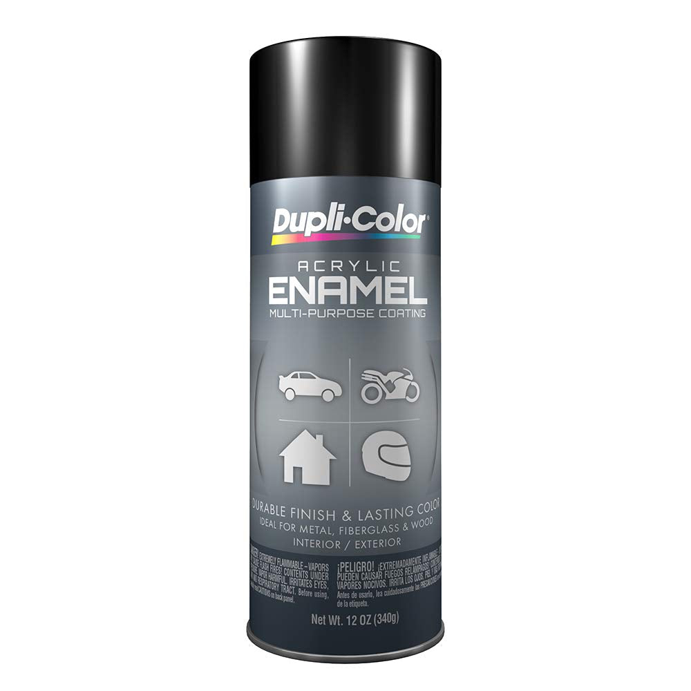 Dupli-Color Da1600 Multi-Purpose Acrylic Enamel Spray Paint - Gloss Black Osha Black - 12 Oz. Aerosol Can