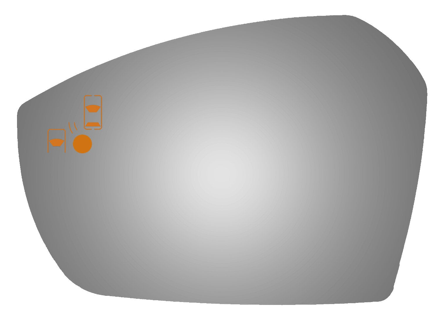 Burco 4658BC Flat Door Mirror Glass for 2017-2018 Ford Escape