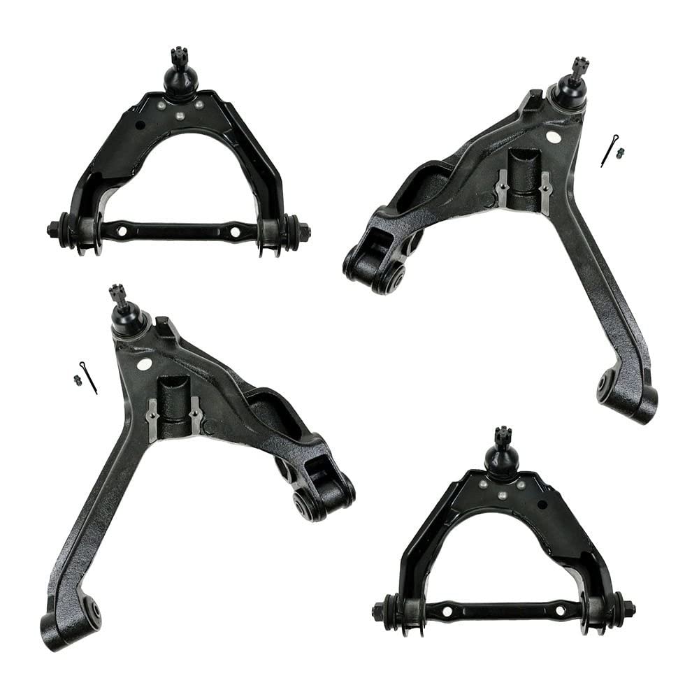 TRQ Front Upper & Lower Control Arm with Ball Joint Set Compatible with 1997-1999 Dodge Dakota 1998-1999 Durango