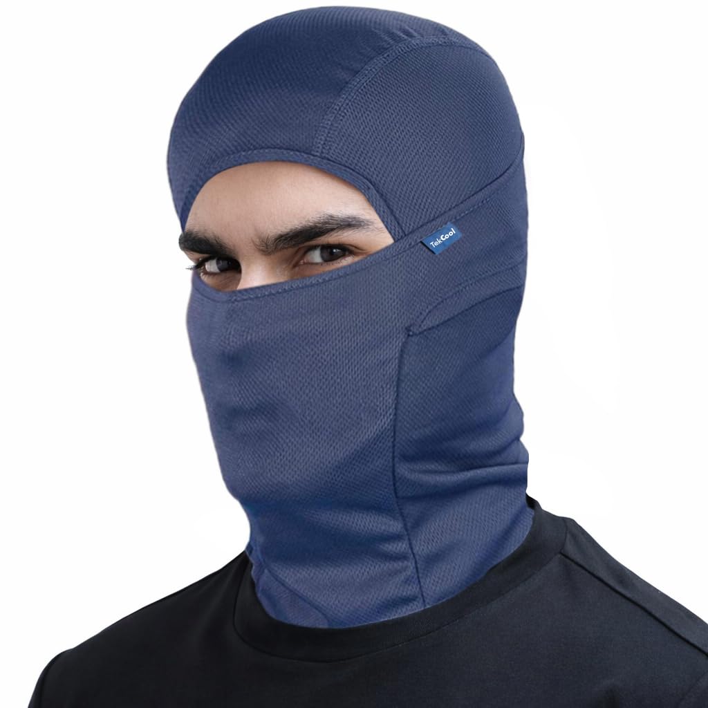 Tekcool Face Mask For Bikers In Riding Uv Protected Full Face Mask Balaclava For Men Black Mask For Bike Riding & Cycling, Full 