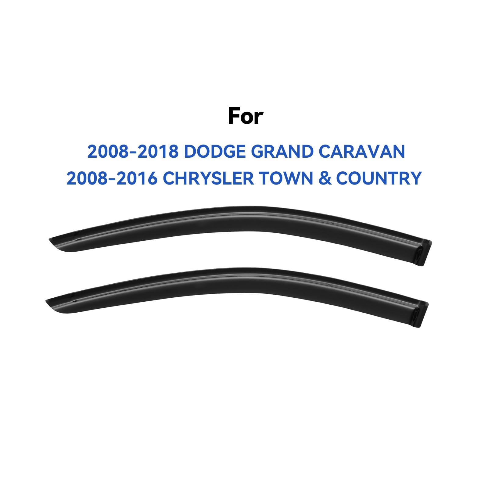 Window Visors Rain Guards Shield For 2008-2020 Dodge Grand Caravan, 2Pcs Out-Channel Window Vent Wind Deflectors Visors Shades F