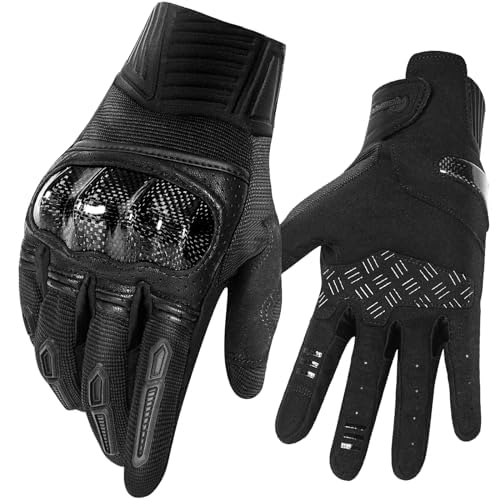 Rigwarl Latest Upgrade Biker Glove For Men And Women With Wear-Resistant Palm, Dirt Bike Gloves Comfortable Won 'T Scratch Hands