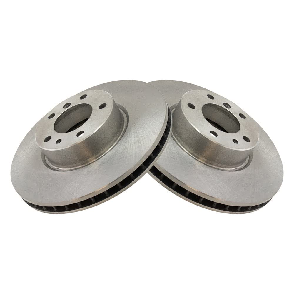 Trq Front Brake Rotors Set Vented Compatible With 2001-2003 Bmw 530I 2000-2003 540I