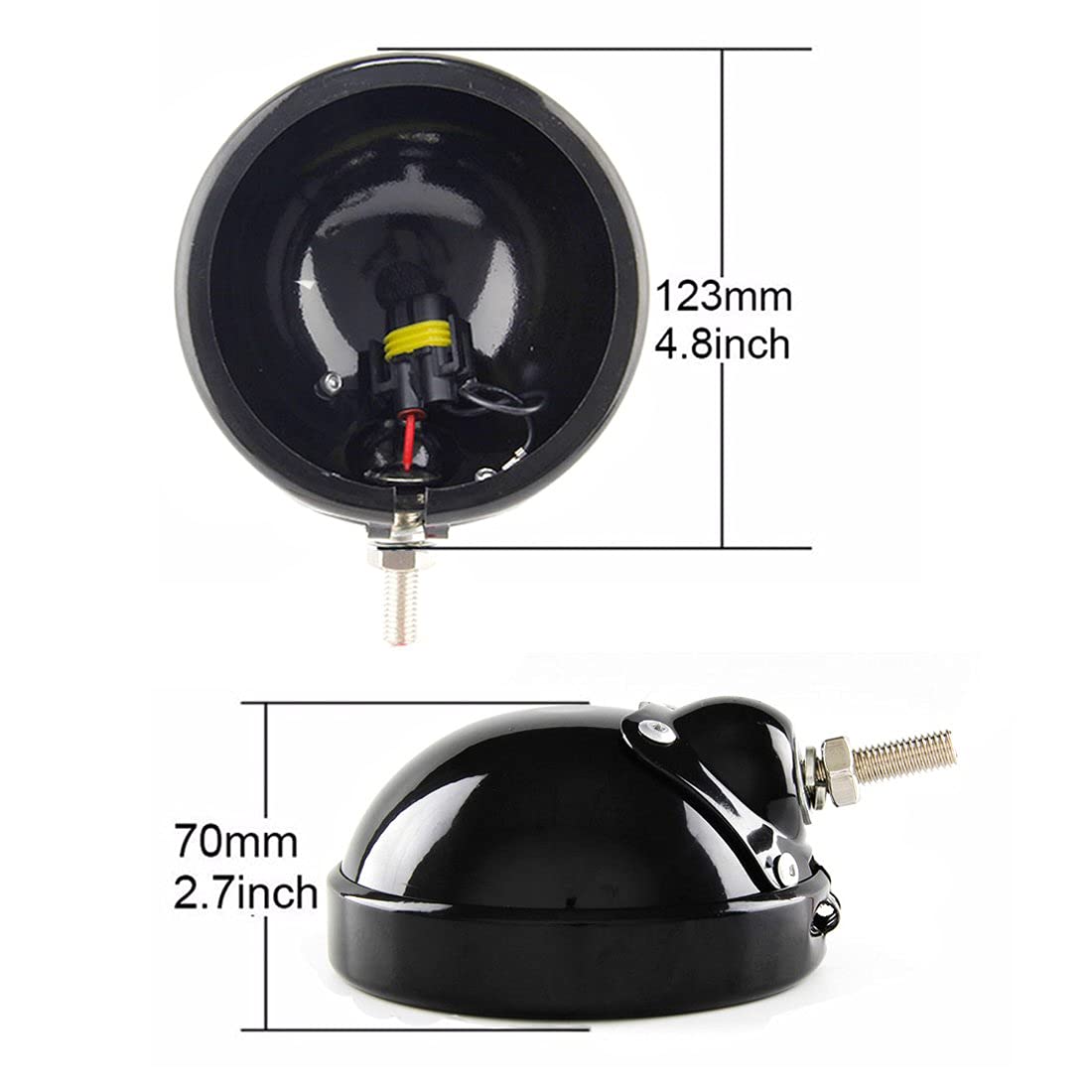 Sktyants 4.5 Inch Housing Bracket Mount Ring Bracket For Fog Passing Light Lamp Motorcycle Touring Electra (Black)