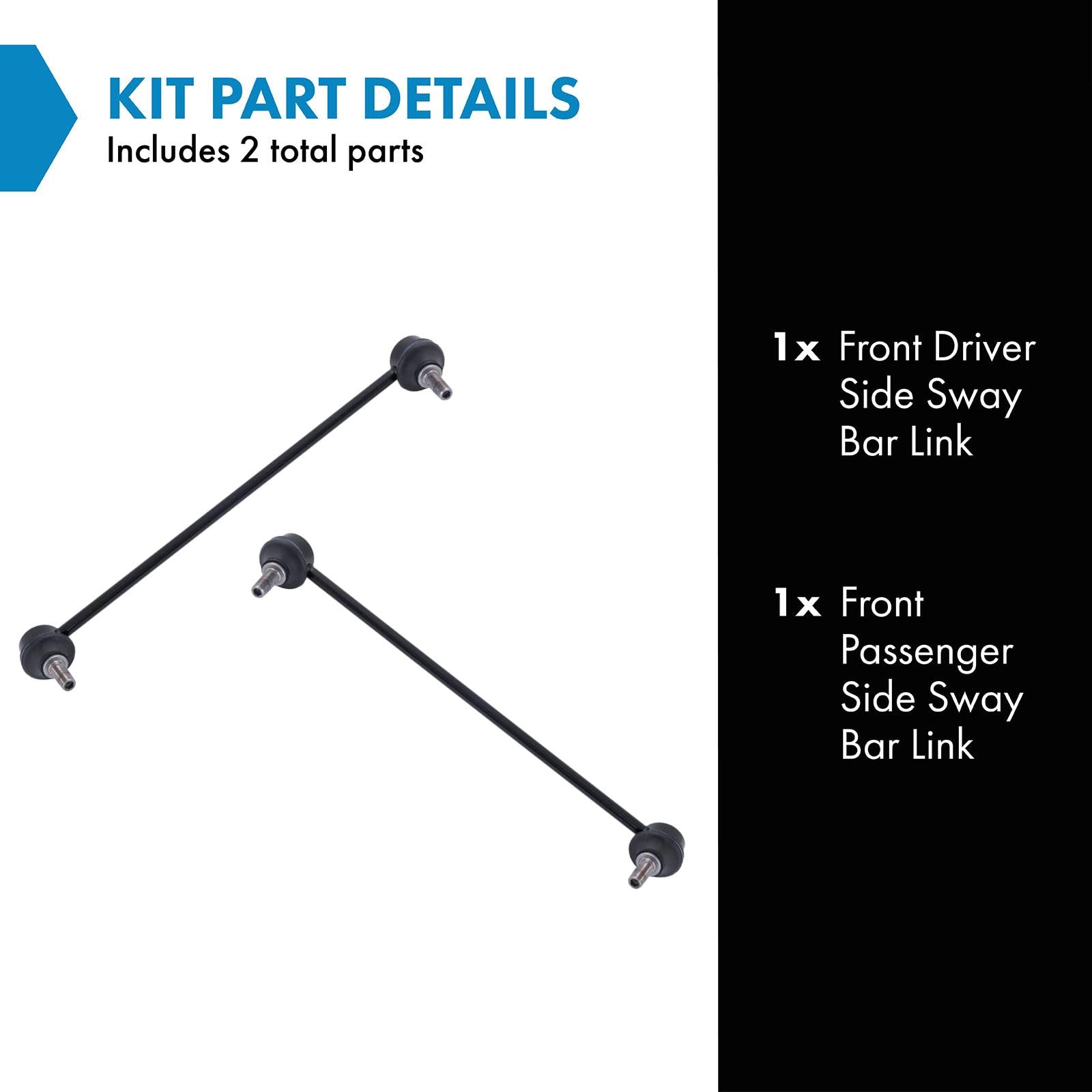 Trq Front Sway Bar Stabilizer Link Set Compatible With 2011-2016 Honda Cr-Z 2009-2014 Fit 2010-2014 Insight