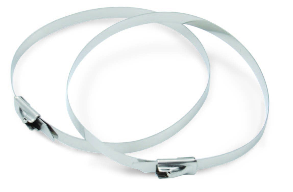 Dei Stainless Steel Exhaust Locking Ties, 8 Inch Long 9 Pack (2 Inch Diameter)
