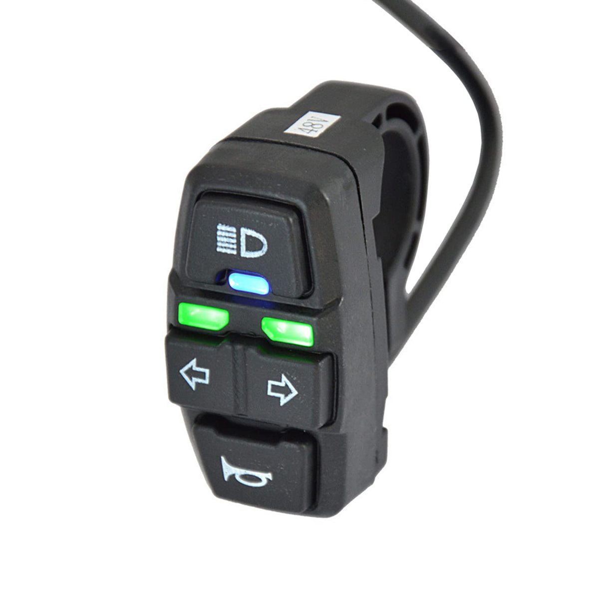 Joofn Motorcycle Head Light Turn Switch, 3-In-1 Light Horn Turn Switch Signal Button Set, Motorcycle Headlights Horn Turn On/Off Control Switches For Scooter Electric Bike