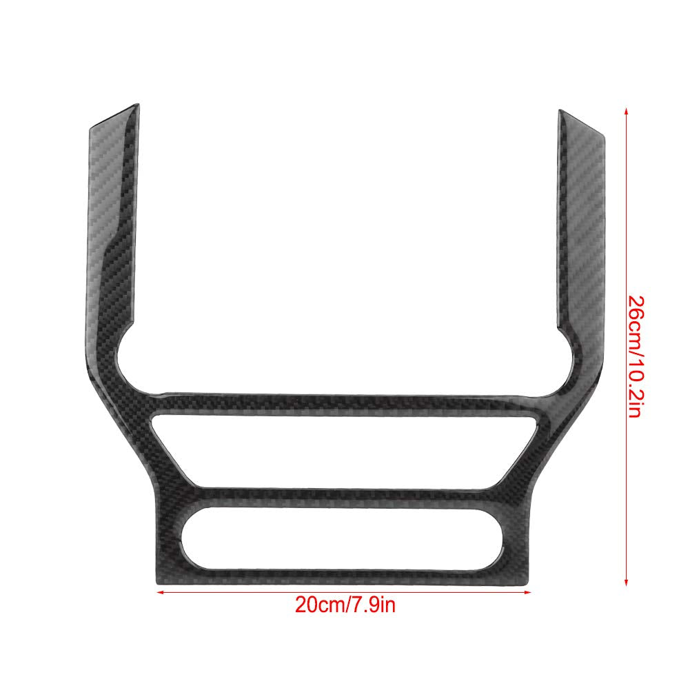 Acouto Carbon Fiber Center Console Panel Trim For 2015-2017 Multimedia Center Console Panel Frame Decorative Trim Sticker Car Styling Sticker Decals