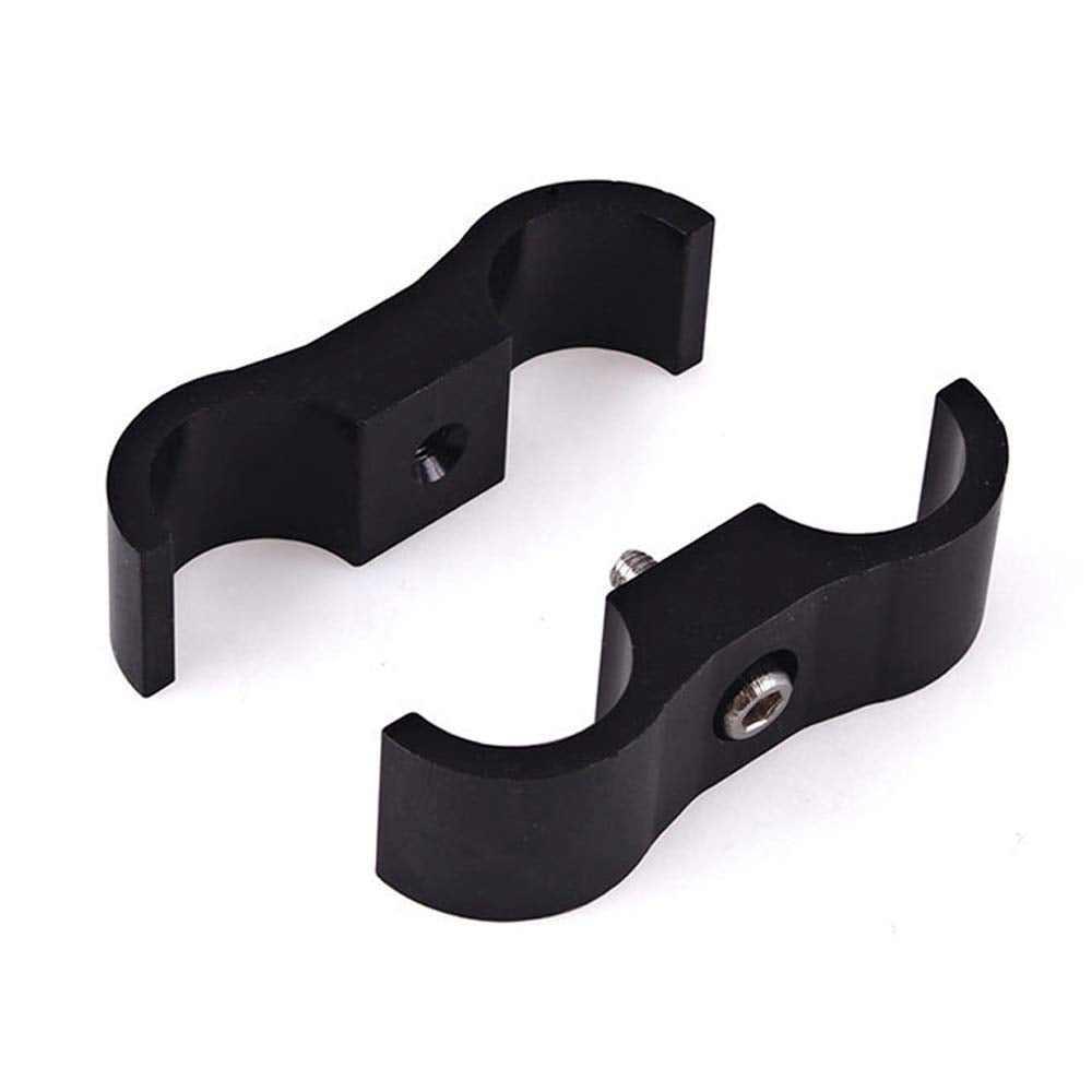4An Hose Separator Clamp Aluminum Fuel Line Mounting Clamp Divider Hose Fitting Adapter Fit For 1/4 Fuel Line, Oil Line, Brake L