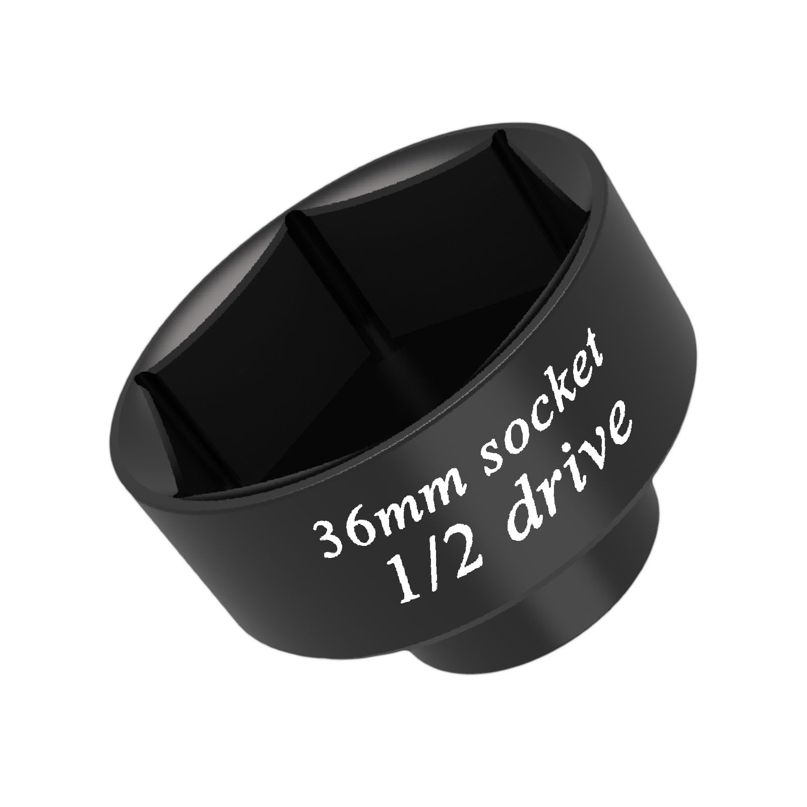 Felisbieti 1/2 drive 36mm oil filter socket Wrench tool CR-MO 6 Point, for Fuel Filter/oil Filter cap and Impact Removal Axle Nu