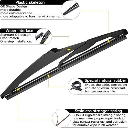Autoboo 28''+14'' Windshield Wipers With 8'' Rear Wiper Blade Replacement For Toyota Prius C 2012 2013 2014 2015 2016 2017 2018