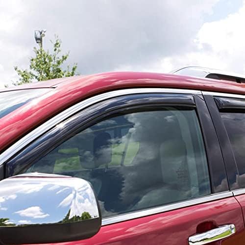 Auto Ventshade [Avs] In-Channel Rain Guards For 2015 - 2024 Ford Edge, 4 Pcs. | Window Vent Visors - Smoke | 194930