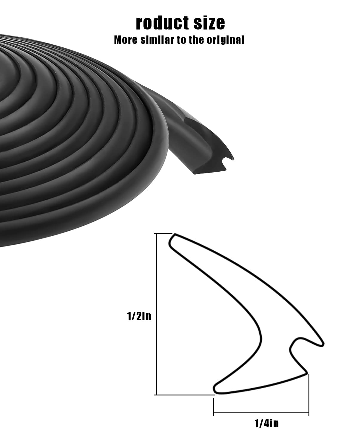 Tiksciecne Rv Window Rubber Seal Strip 1/2'' X 1/4'' Fit For Boats Rv Window Edge Waterproof Weatherstrip Rubber Window Locking
