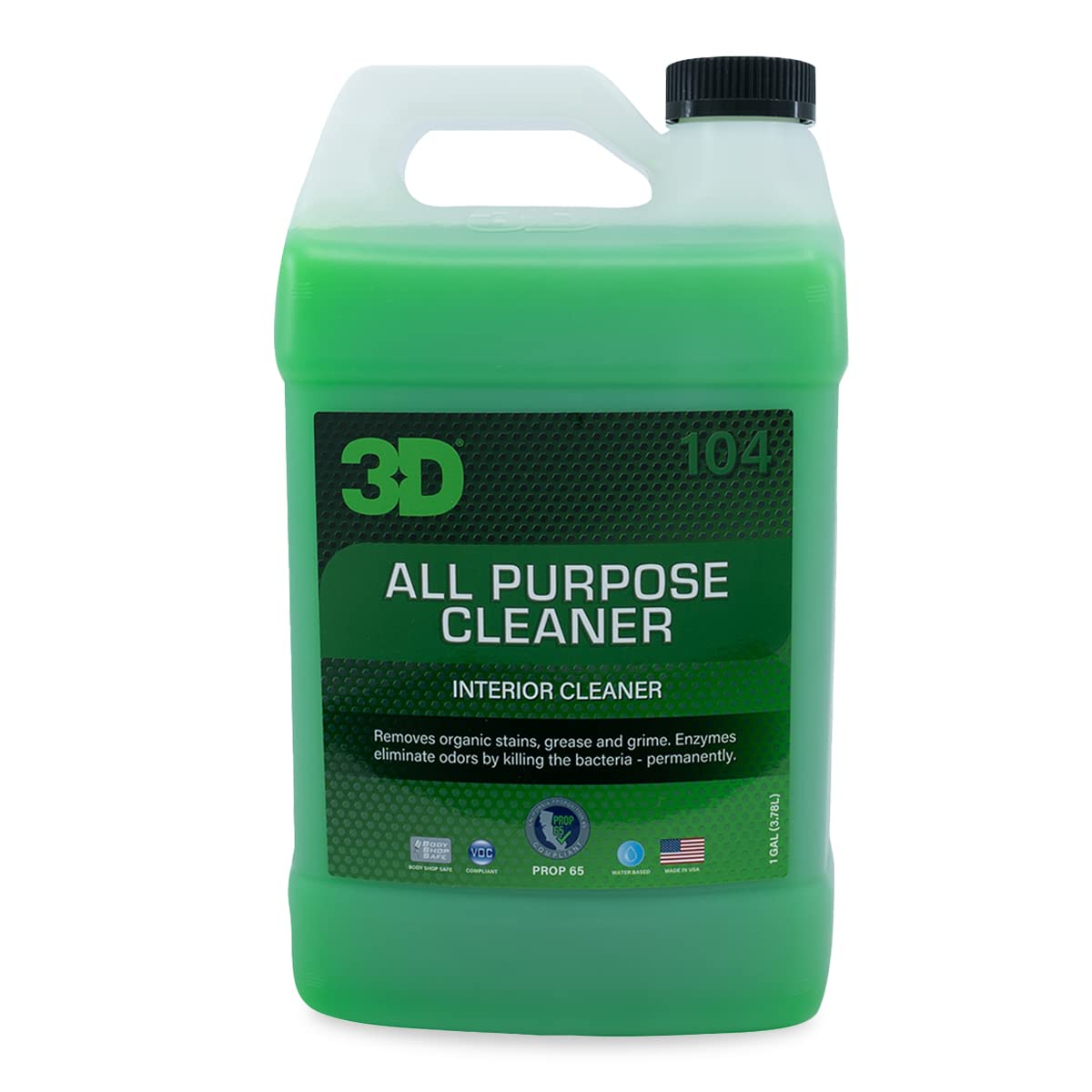3D All Purpose Cleaner For Car, Home & Office Use - Multi Surface Cleaner Refill 1 Gallon