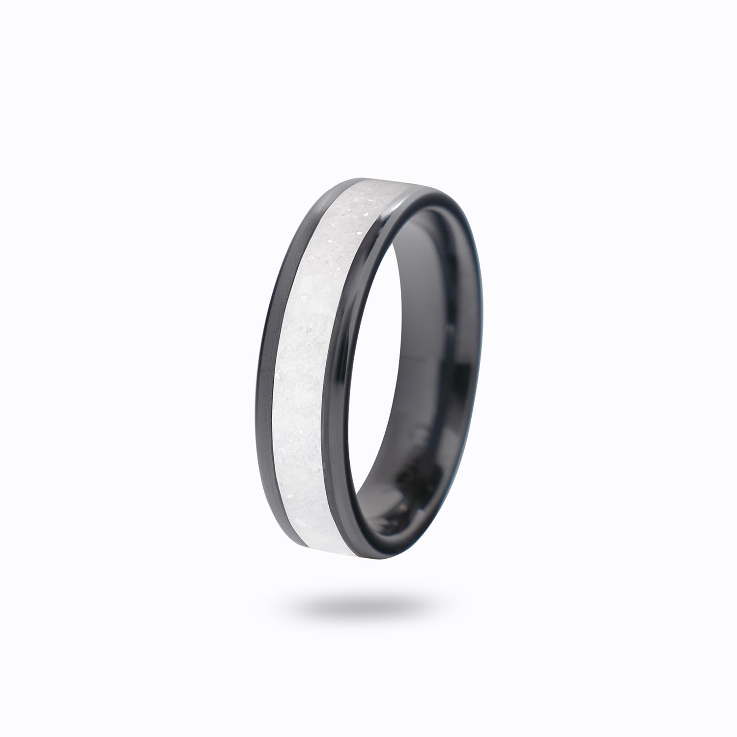CNICK Tesla Smart Ring Accessories: Ceramic Ring for Model 3/Y/X/S and Cybertruck to Replace Key Card Key fob. (6.5, Snow)