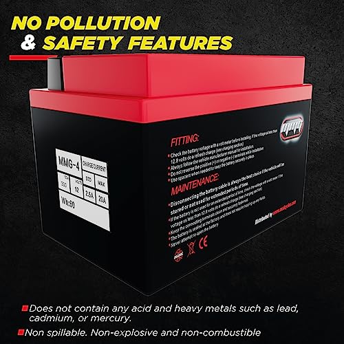 MMG YTZ10S Z10S 12V Lithium Ion Sealed Motorcycle Battery - 300 CCA for Yamaha YZF-R1, R6, FZ8, FZ-07