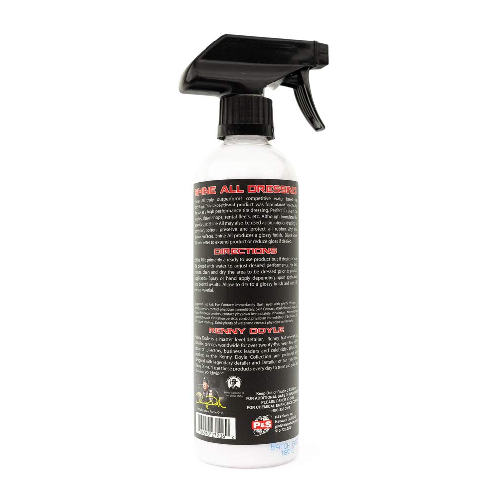 P & S Professional Detail Products Shine All Performance Dressing - Premium High Performance Water Based Tire Dressing, Also Per