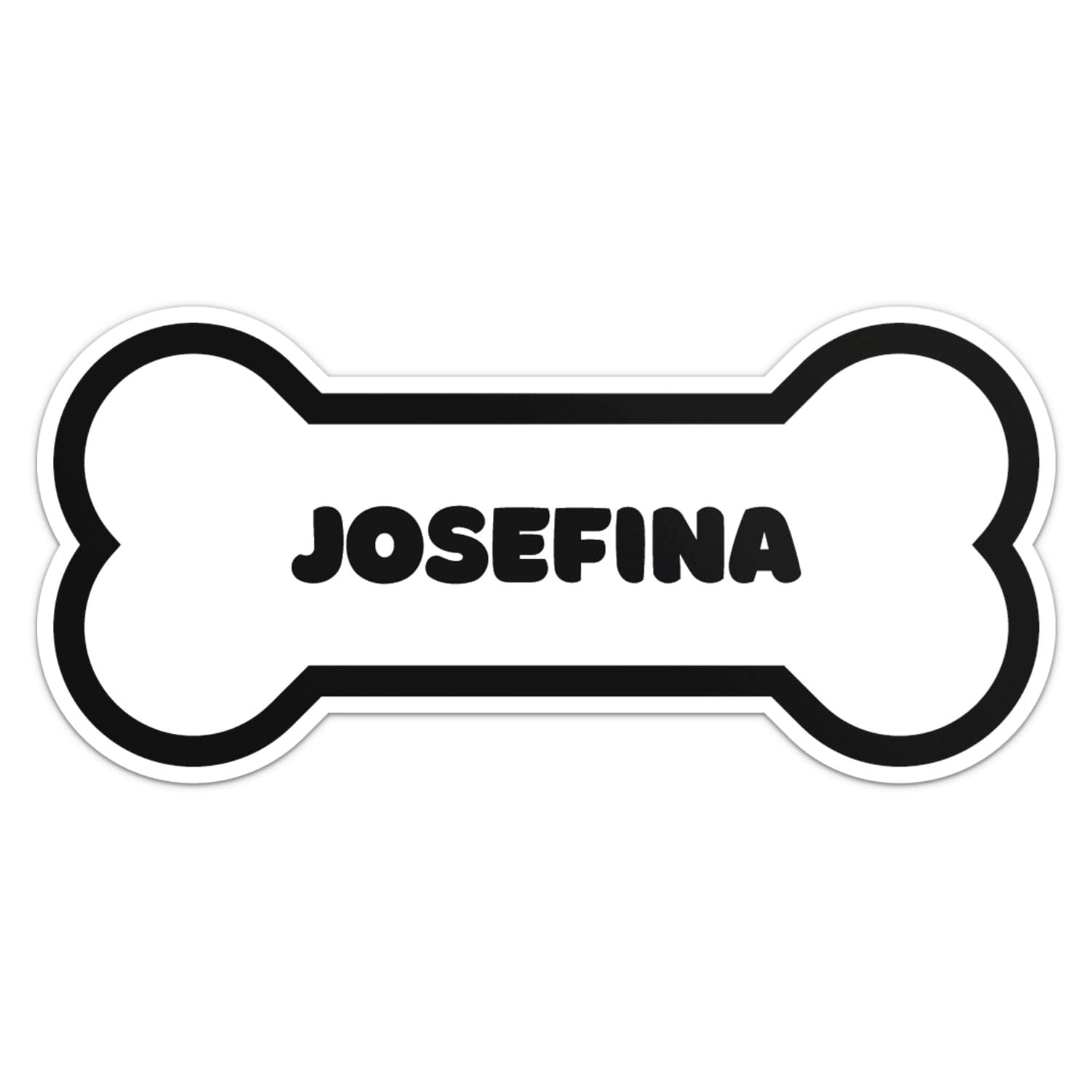 Josefina Dog Name Sticker - Waterproof Vinyl Decal For Car Bumper, Laptop, Water Bottle, Wall, And Window, Size - 6'' Longer Sid